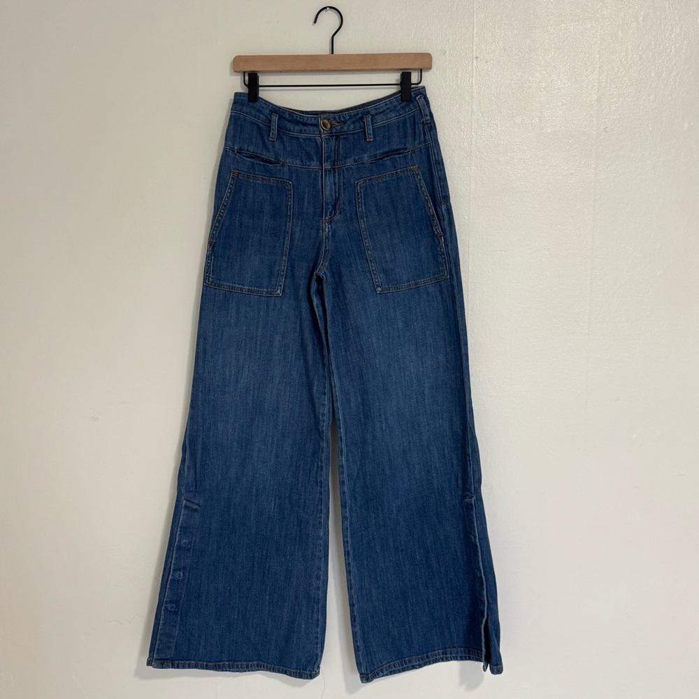 Anthropologie Pilcro and The Letterpress Flare Wide-Leg Jeans Size 27